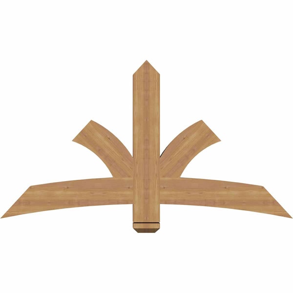 Ekena Millwork Davenport Timber Gable Bracket, Western Red Cedar, 60"W x 32"H x 3 1/2"D x 5 1/2"F, 13/12 Pitch GBW060X32X0406DAV00SWR - main